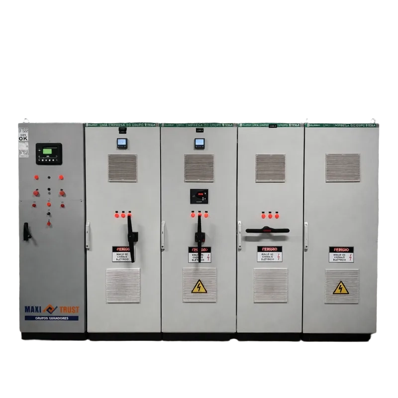 Conjunto de painéis para transferência e automação de geradores